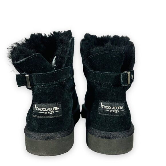 Koolaburra by UGG Remley Mini Suede Boots Black 1105809 Women's 6 - Picture 5 of 10